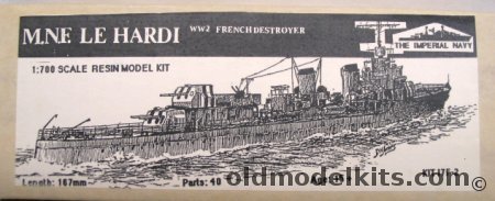 The Imperial Navy 1/700 MNF Le Hardi WW2 French Destroyer, 17F-2 plastic model kit